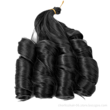 Chorliss Prestreched Shiny French Curl Synthetic Loose Body Wave Spiral Curl 24'' Silky African Crochet Braids Hair Extensions